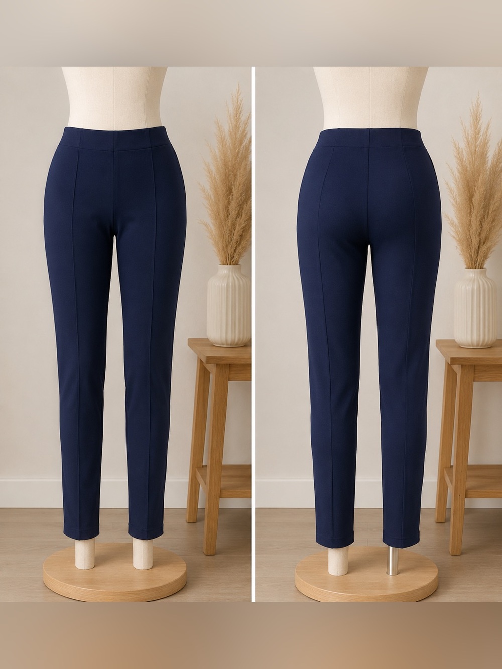 Joe Fresh Navy Ponte Slim Ankle Pants